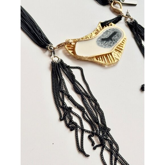 ANNE MARIE CHAGNON Alia Modular Gold Resin Pendant Chain Statement Necklace - Picture 8 of 15